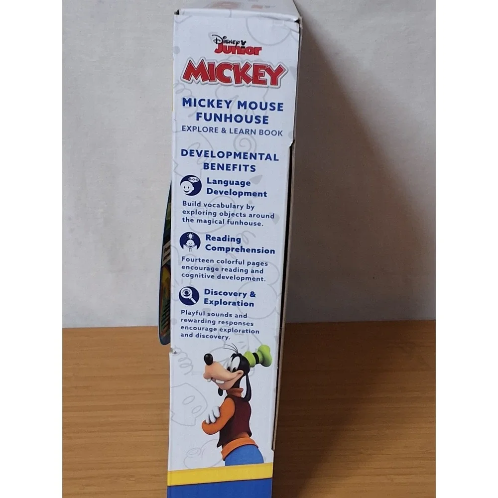 VTech Mickey Mouse Funhouse Explore & Learn Book, 14 Pages, Disney, Brand New!